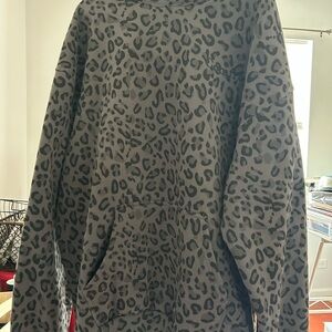 Leopard Print Black Hoodie
